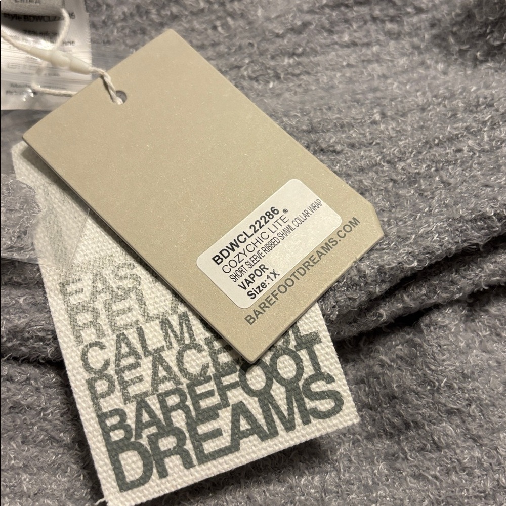 Barefoot Dreams CozyChic Lite Ribbed Shawl Collar  Wrap Plus - Picture 10 of 11